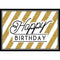 Black and Gold Happy Birthday Poster - A3