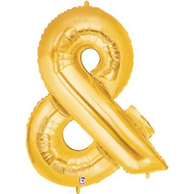 Gold Foil Ampersand '&' Balloon - 40"