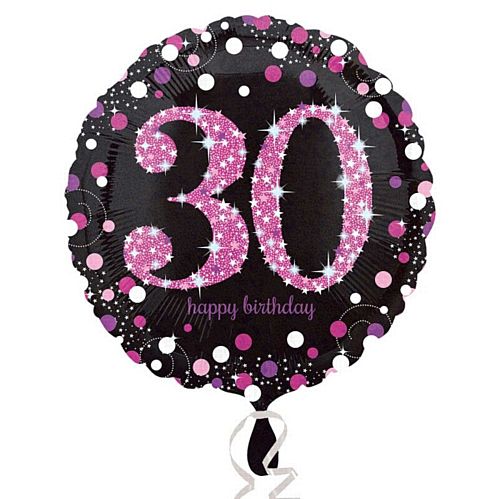 Pink Celebration "30th Birthday" Foil Balloon - 18"