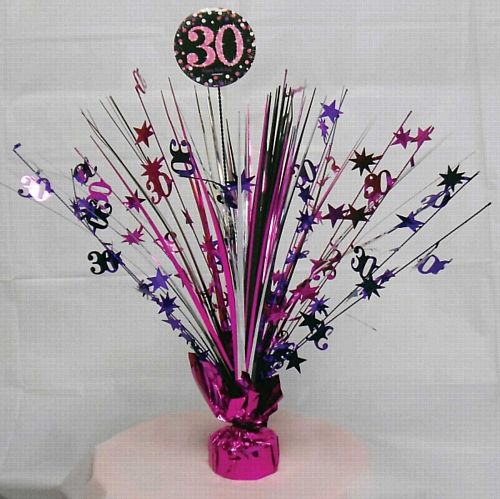 Pink Celebration "30th Birthday" Centrepiece - 33cm