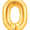 Gold Letter O Foil Balloon - 40