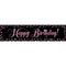 Birthday Sparkle Pink Happy Birthday Banner - 1.2m