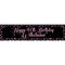 Birthday Sparkle Pink Personalised Banner - 1.2m