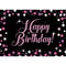 Birthday Sparkle Pink Happy Birthday Poster - A3