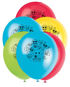 Emoji Party Latex Balloons - 12" - Pack of 8