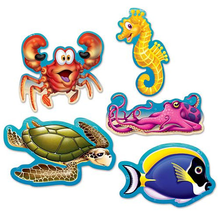 Mini Under The Sea Cutout Decorations - 12.7cm - Pack of 10
