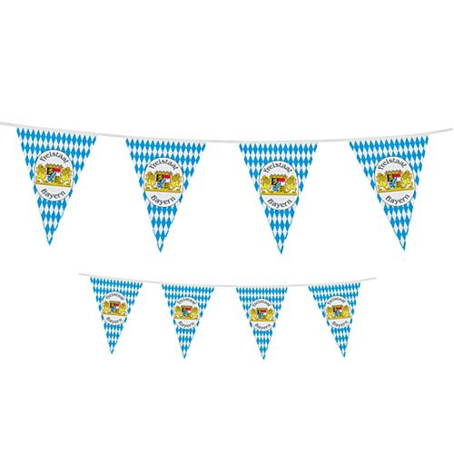 Freistaat Bayern Oktoberfest Plastic Bunting - 10m