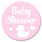 Pale Pink Baby Shower Badge- 58mm- Each