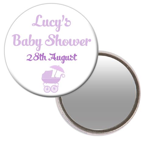 Personalised Pocket Mirror- Baby Shower