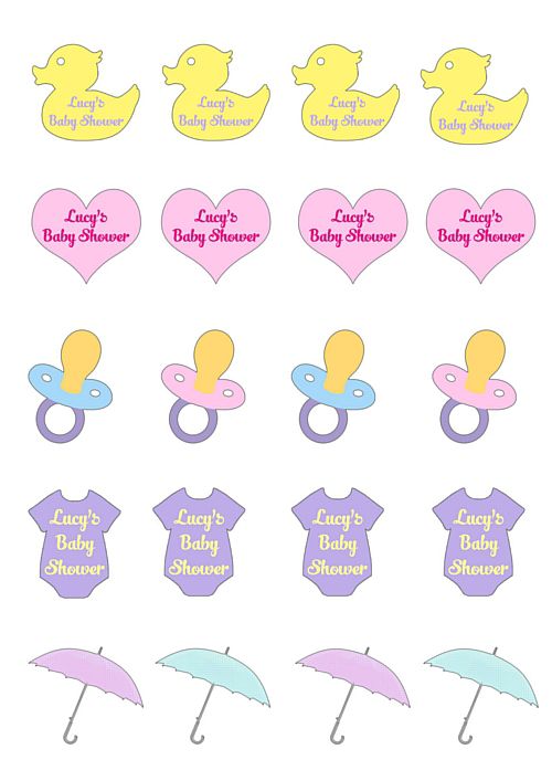 Personalised Baby Shower Tattoos- Pack of 20