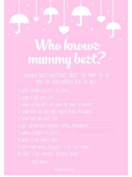 Who Knows Mummy Best? Game- Pack Of 8