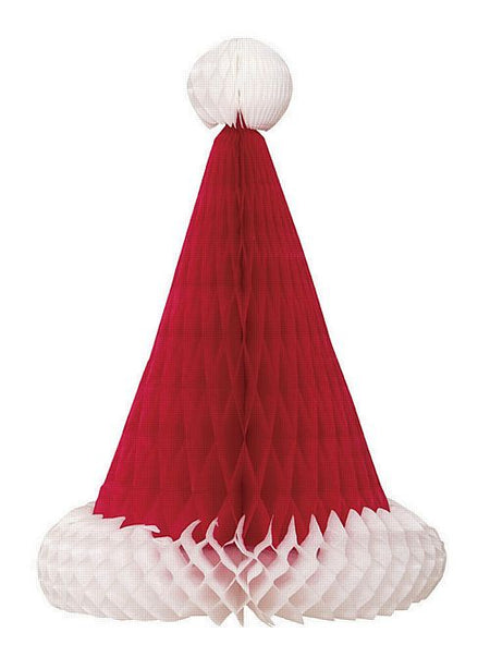 Santa Hat Honeycomb Centrepiece - 30.4cm