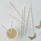 Gold Metallic Star Straws - 19cm - Pack of 25