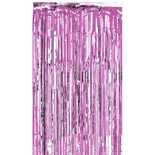 Baby Pink Shimmer Curtain - Flame Retardant -  2.4m