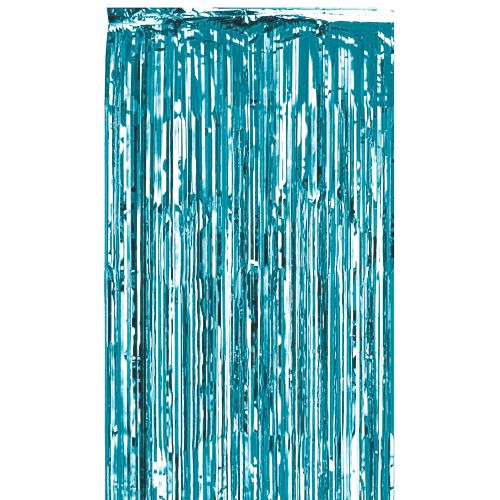 Baby Blue Shimmer Curtain - Flame Retardant -  2.4m