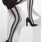 Black And White Vertical Stripe Tights