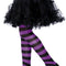 Children's Purple And Black Striped Tights