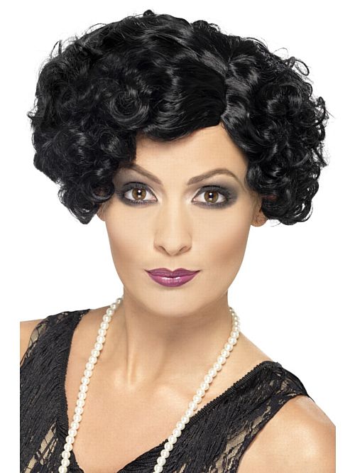 1920'S Flapper Wig, Black