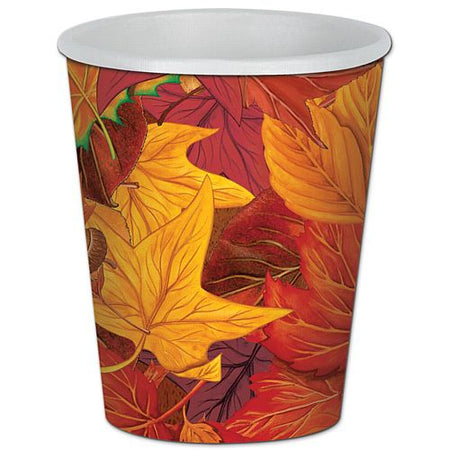 Autumn Leaf Beverage Cups - 255ml - Pack of 8