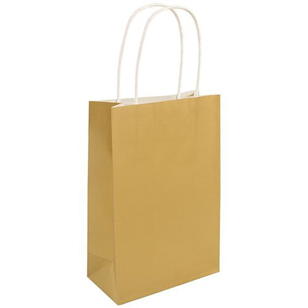 Gold Paper Party Bags - 21cm - Each