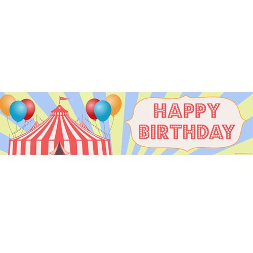 Circus Happy Birthday Banner- 1.2m