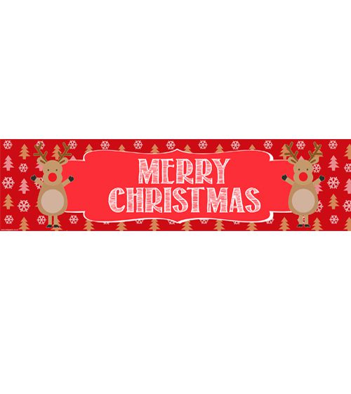 Rudolph Merry Christmas Banner - 1.2m