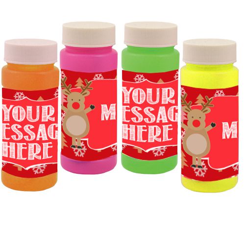 Personalised Bubbles- Rudolph Christmas- Pack of 6
