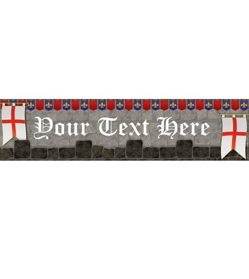 Medieval St George's Cross Personalised Banner - 1.2m