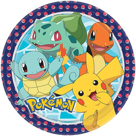 Pokemon Paper Plates - 23cm - Pack of 8