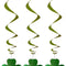 Hanging Spiral Shamrock Decorations - Pack of 3