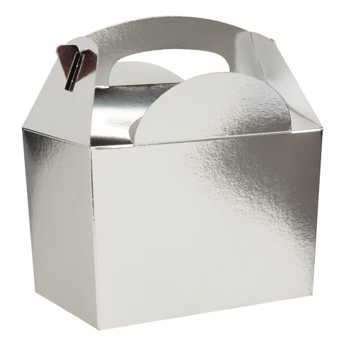 Metallic Silver Party Boxes - Pack of 250