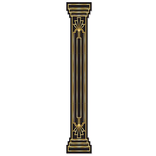 Gatsby Black and Gold Column Cutout - 1.83m