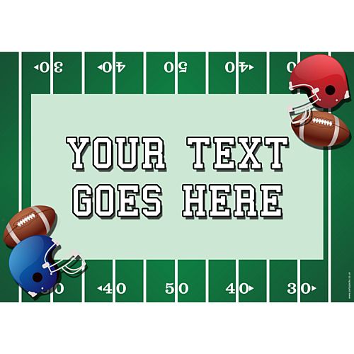 American Football Personalised Poster - A3