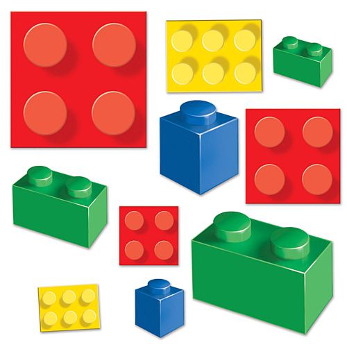 Building Blocks Cutout Wall Decorations - Pack of 20