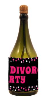 Personalised Champagne Bubbles - Divorce Party - Pack of 16