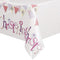 Pink Christening Plastic Tablecloth - 2m