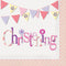 Pink Christening Napkins - Pack of 16