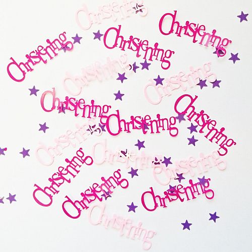 Pink Christening Confetti - 0.5oz