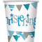 Blue Christening Paper Cups - 256ml - Pack of 8