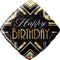 Happy Birthday Art Deco Diamond Balloon - 18