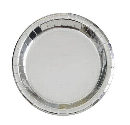 Silver Foil Plates - 23cm - Pack of 8