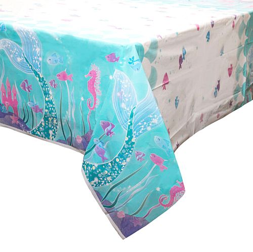 Mermaid Plastic Tablecloth - 2.13m