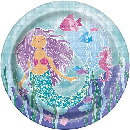 Mermaid Plates - 23cm - Pack of 8