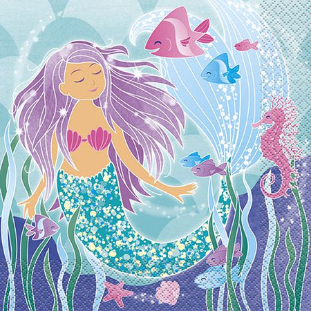 Mermaid Napkins - Pack of 16