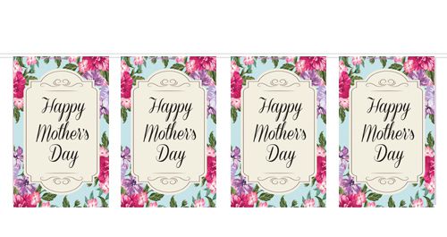 Mother's Day Flowers Bunting - 2.4m