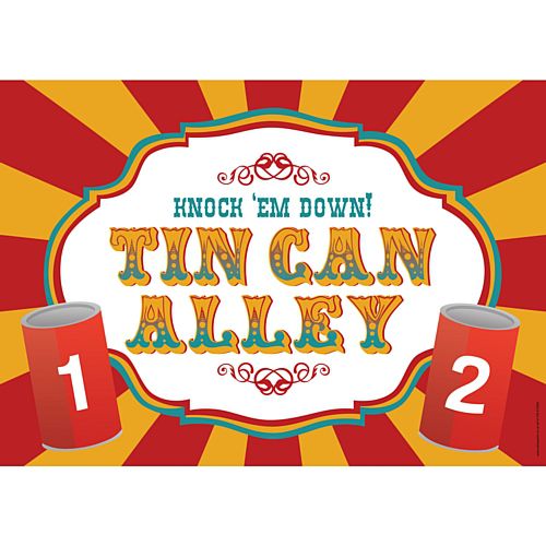 Fundraising Tin Can Alley Sign Poster - A3