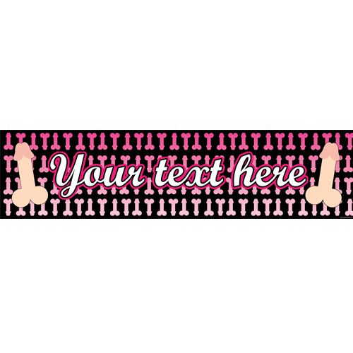 Willy Hen Party Personalised Banner - 1.2m