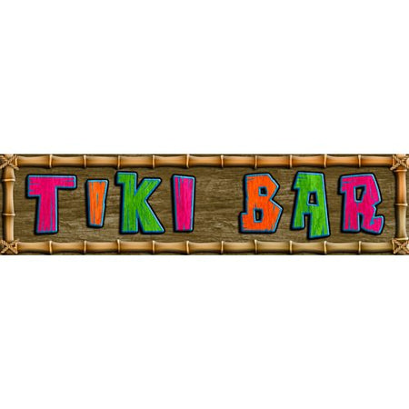Tiki Bar Luau Banner Sign - 1.2m