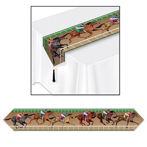 Printed Horse Racing Paper Table Runner - 1.83m