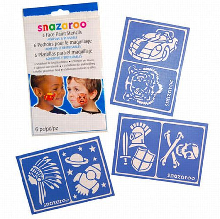 Face Paint Stencils- Boys Design- Pack 6